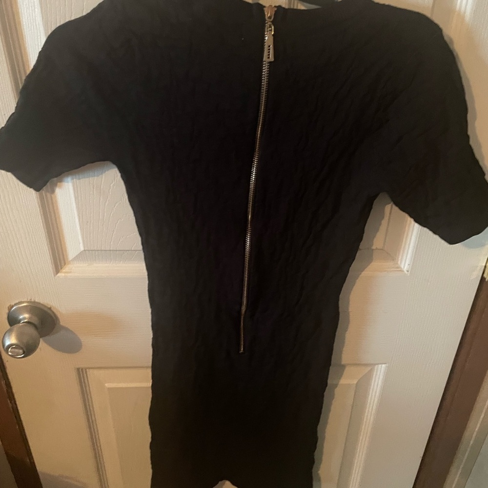 Black textured body-con dress from Boohoo- New w/ tags!